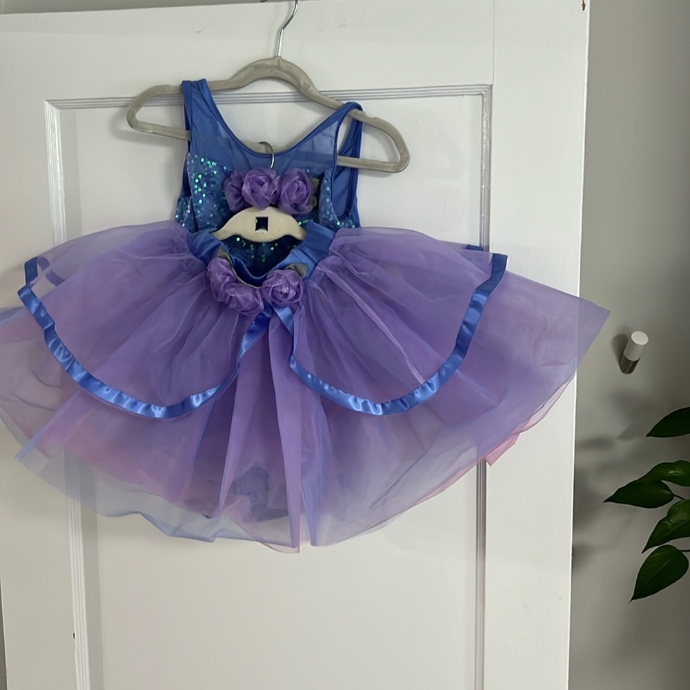 Weissman Showtime ballet/tap costume #15690 Then He Kissed Me - periwinkle 7/8